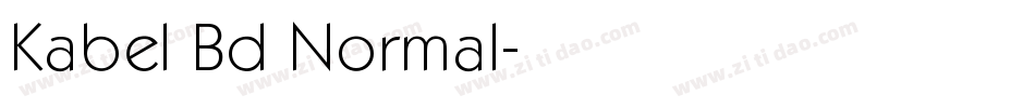 Kabel Bd Normal字体转换